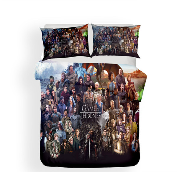 3D Game Of Thrones Design Bedding Set 2PC/3PC Duvet Cover Set Of Quilt Cover & Pillowcase Twin Full Queen King Size