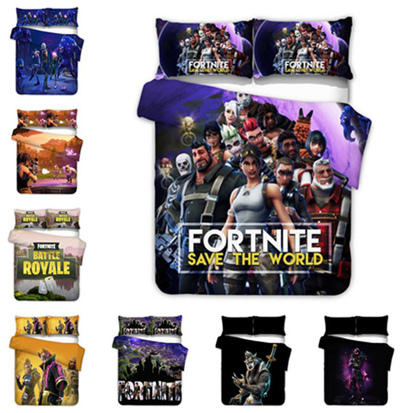 3D Fortnit Game Design Bedding Set 2PC/3PC Duvet Cover Set Of Quilt Cover & Pillowcase Twin Full Queen King Size