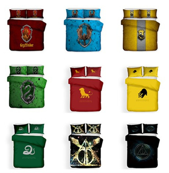 Harry Potter Design Bedding Set 2PC/3PC Cosmetics Duvet Cover Set Of Quilt Cover & Pillowcase Twin Full Queen King Size