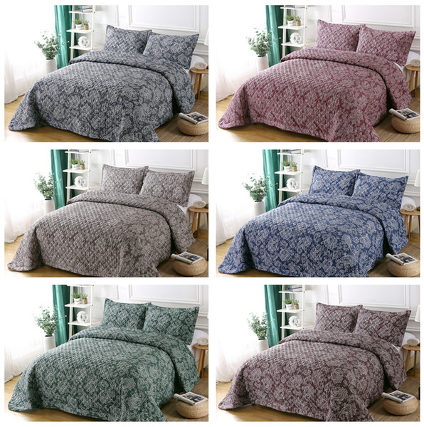 Paisley Design 3PC Quilt Set Bedspread Coverlet Pillow Sham Summer Duvet Queen/King Size 230*250CM