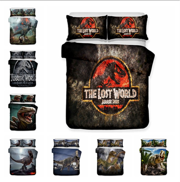 The lost world dinosaur Bedding Set 2PC/3PC Cosmetics Duvet Cover Set Of Quilt Cover & Pillowcase Twin Full Queen King Size