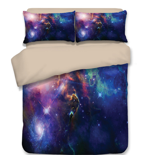 New Galaxy sky Pattern Bedding Set Of Quilt Cover & Pillowcase Twin Full Queen King Size