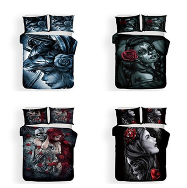 Beauty and Devil Design Bedding Set 2PC/3PC Cosmetics Duvet Cover Set Of Quilt Cover & Pillowcase Twin Full Queen King Size