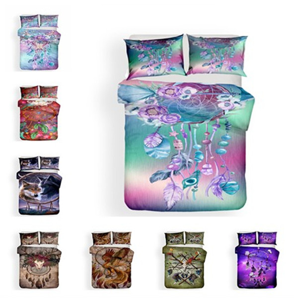 Dream Catcher Design Bedding Set 2PC/3PC Cosmetics Duvet Cover Set Of Quilt Cover & Pillowcase Twin Full Queen King Size