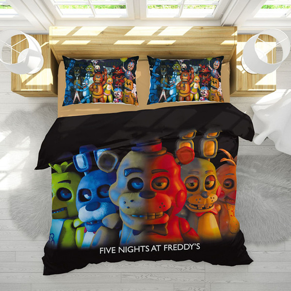 3D Five Nights At Freddy's Bedding Set 2PC/3PC Duvet Cover Set Quilt Cover & Pillowcase Twin Full Queen King Size