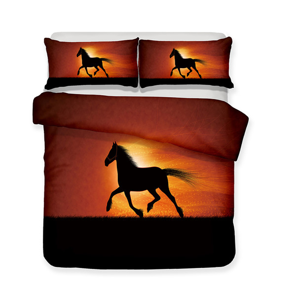 Animals Zebra and horses Design Bedding Set 2PC/3PC Cosmetics Duvet Cover Set Of Quilt Cover & Pillowcase Twin Full Queen King Size