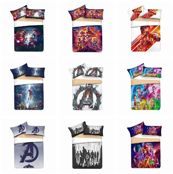 The Avengers Hero Duvet Cover Set 3PC Of Quilt Cover & Pillowcase Twin Full Queen King 8 Designs Fashion Bedding Sets