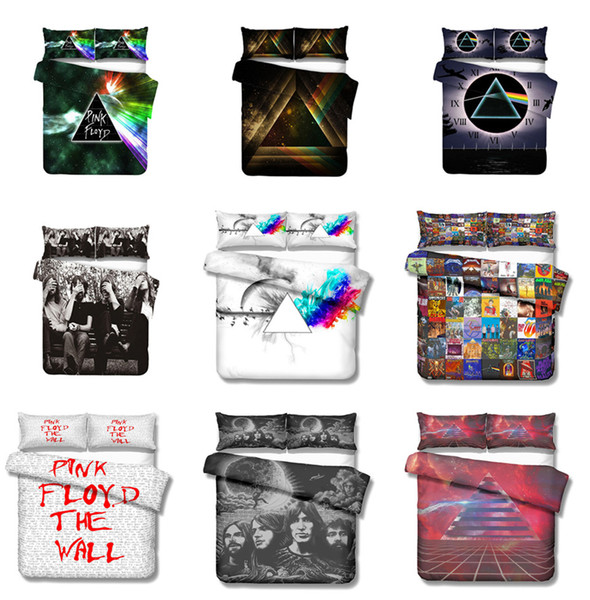 Pink Floyd Design Bedding Set 2PC/3PC Duvet Cover Set Of Quilt Cover & Pillowcase Twin Full Queen King Size