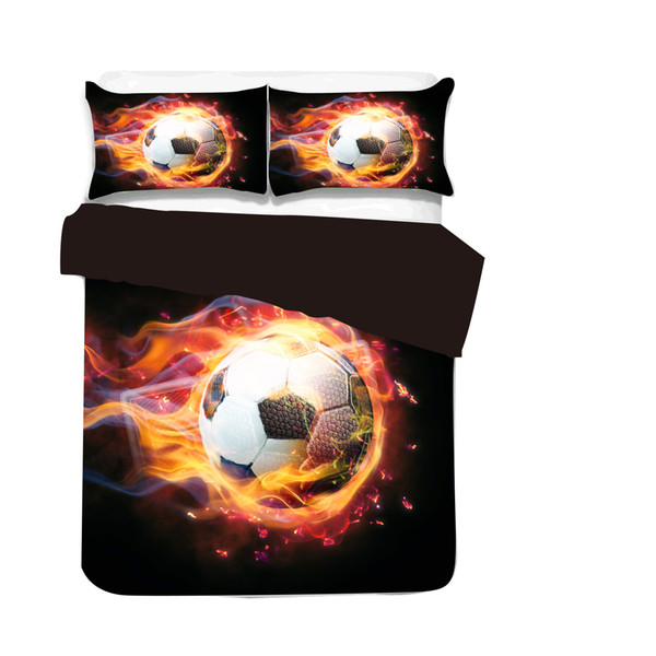 New 3D World Cup Football Design Bedding Set Of 2PC/3PC Duvet Cover Set Quilt Cover & Pillowcase Twin Full Queen King Size