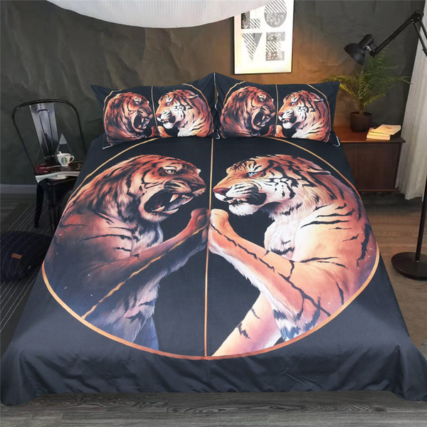 3D Tiger Deer Carp Bedding Set By JoJoes Art Duvet Cover Set 3PC Quilt Cover & Pillowcase Twin Full Queen King Size