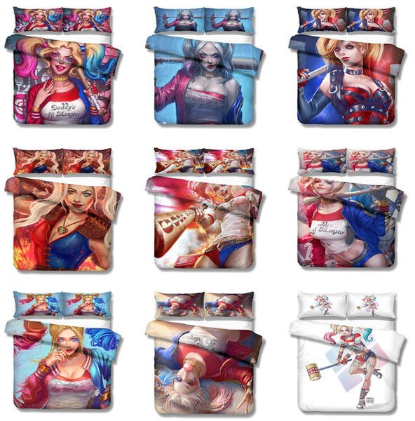 3D Suicide squad Design Bedding Set 2PC/3PC Duvet Cover Set Of Quilt Cover & Pillowcase Twin Full Queen King Size