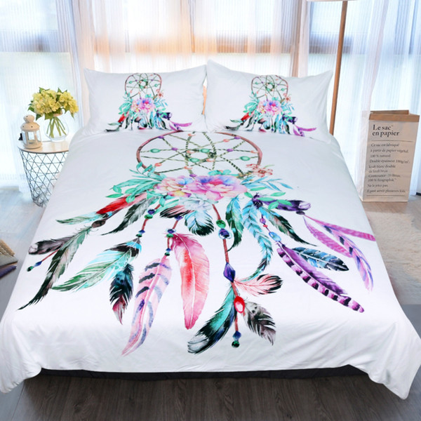 New 3D Dream Catcher Bedding Set Of 3PC Duvet Cover Set Quilt Cover & Pillowcase Twin Full Queen King Size