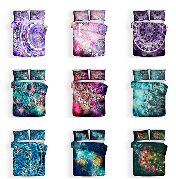 Mandala pattern Design Bedding Set 2PC/3PC Duvet Cover Set Of Quilt Cover & Pillowcase Twin Full Queen King Size