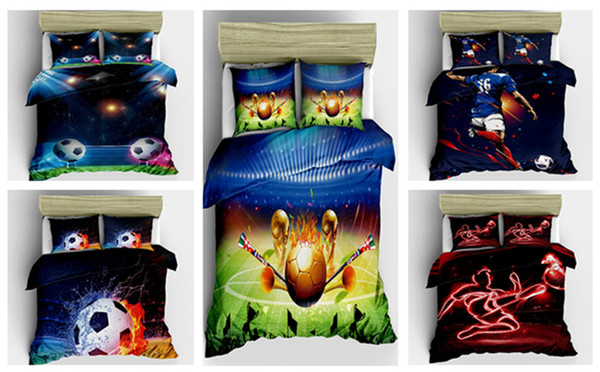 New Arrive Football Design Bedding Set 2PC/3PC Duvet Cover Set Of Quilt Cover & Pillowcase Twin Full Queen King Size