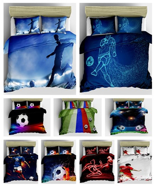 3D Football Design Bedding Set 2PC/3PC Duvet Cover Set Of Quilt Cover & Pillowcase Twin Full Queen King Size