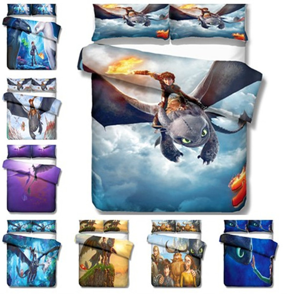 How To Train Your Dragon Design Bedding Set 2PC/3PC Duvet Cover Set Of Quilt Cover & Pillowcase