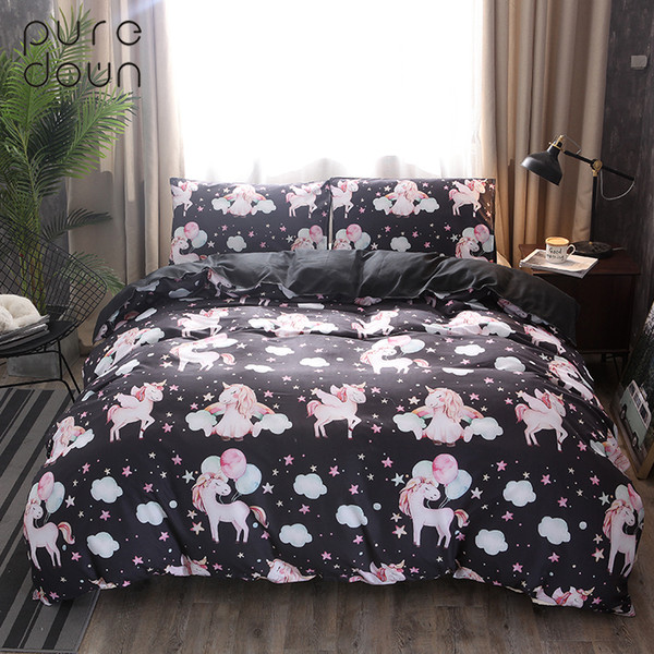 King Queen Twin Size unicorn Bedding Sets Polyester Comforter Duvet Cover Set Without Sheet Home Bed Room Bedding Sets