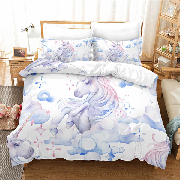 100% Polyester Bedroom Bedding Duvet Cover Set Queen Size Reactive Printing Duvet Bedding Set nevresim takimlari New Home Without Sheet