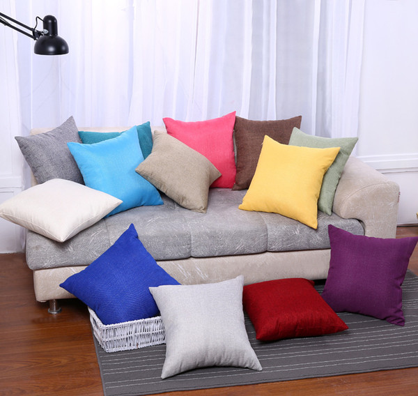 2018 New Nordic Style Solid Color Waist Pillow Case Sofa Cushion Cover Bedroom Office Siesta Pillow Cover