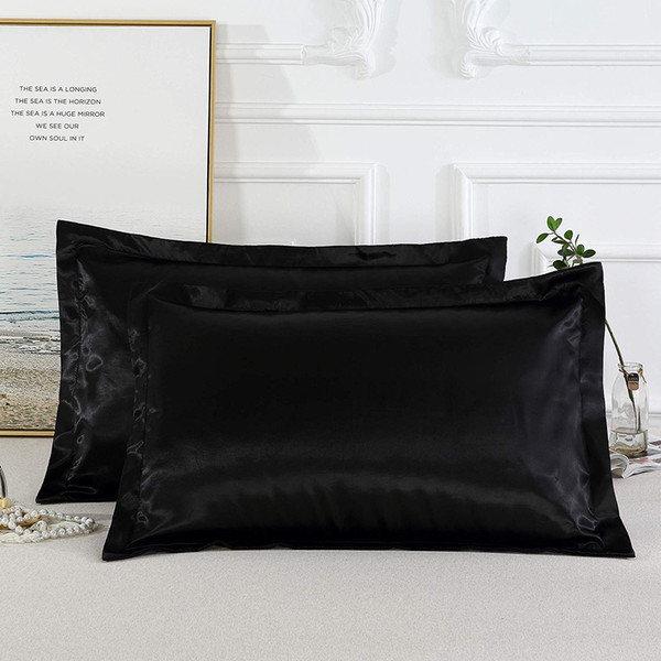 Multiple Colors Silk Pillow Cases 100% Double Face Envelope Silk Pillowcase High Quality Charmeuse Silk Satin Pillow Cover50