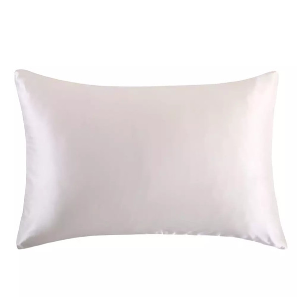 New Home 100 % SATIN Silk Pillowcase Zipper Pillowcases Pillow Case For Healthy Standard Hot Multicolor50