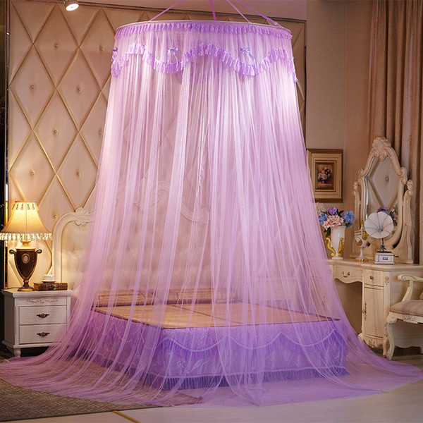 Round Lace Big Size Mosquito Net Hanging Princess Bed Curtain Mesh Double Bed Mosquito Net Lace Bed Tent Adults Canopy Netting klamboe