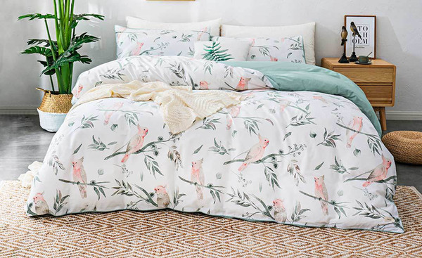 Xiaomi youpin Como Living Standard 1.5m Flower Printed four-piece Duvet Cover textile products 100% cotton Printing Bed Clothes 3006853A5