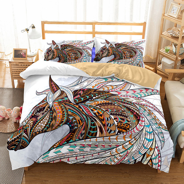 Art Horse Pattern Oil Painting Printed Bedding Sets All Sizes Pillow Case Quilt Cover Duvet Cover