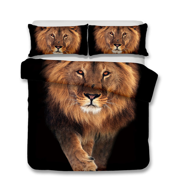 3D designer luxury bedding sets Art Design Lion Pattern Bedding Set Twin Full Queen King Size Pillow Case Quilt Cover Duvet Cover