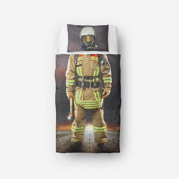 baby crib bedding sets Firemen Theme Bedding 3D Design Twin Single Size Bedding Sets for Kids Child Cartoon Duvet Cover Set