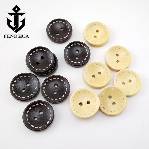 1000pcs natural wood buttons 2 holes round buttons coat buttons wooden scrapbook