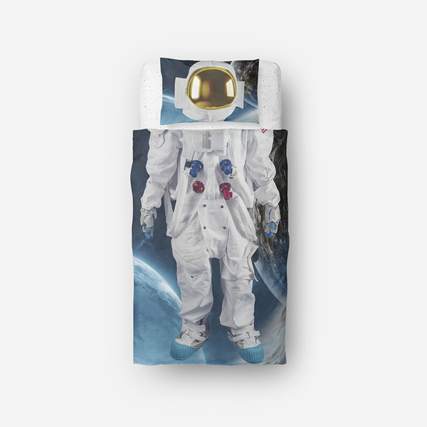 3D Digital Printing Astronaut 100% BRUSHED MICROFIBER Bedding 2pc Duvet Cover Sets Twin Astronaut