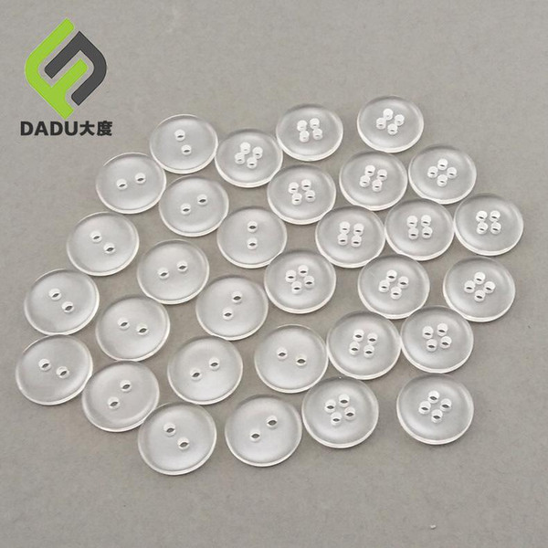 500pcs transparent resin buttons 2 holes sewing buttons 9mm-20mm buttons for clothing