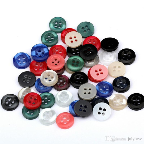 10mm Round Resin Mini Tiny Buttons 4 Holes Resin Button Sewing Tools Decorative Button Scrapbooking Garment DIY Apparel Accessories