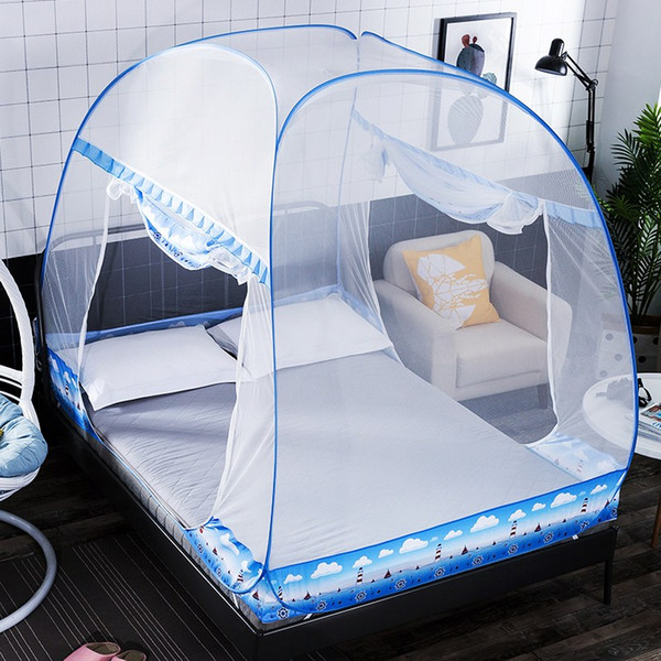 Summer Bi-parting Mesh Insect Bed Nets Folding Mosquito NetFor Children Students Bunk Bed Cheap Adult Double Bed Netting Tent