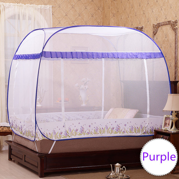 3 Sizes Folding Portable Mosquito Nets For Sale,Quadrate Mosquito Net for Double Bed,Mosquito Net Lace,Blue and Purple Bed Canopies Adult