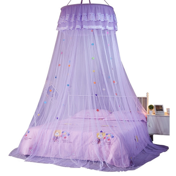 Lovely Folding Hung Dome Mosquito Net Round Kids Conapy Baby Bed Canopy Mosquito Net Mesh Curtain Anti Insect Bed Tent For Adults dosel