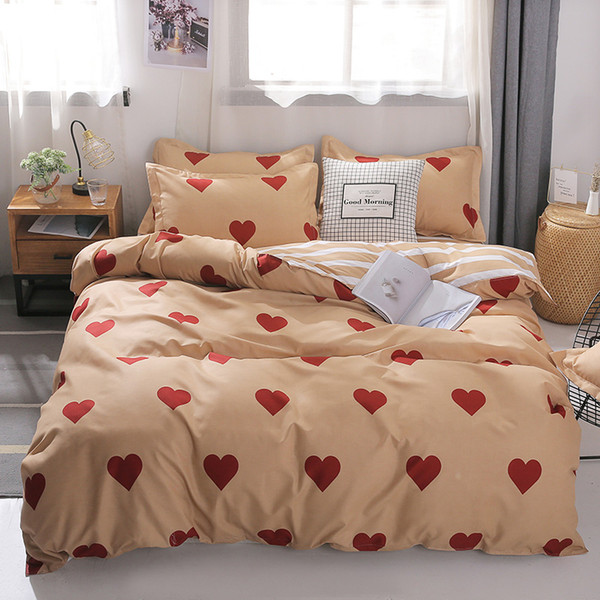 MENGZIQIAN The New bedding set LOVESPACE, Fashion High Quality, Multiple sizes, quilt, sheet, Pillowcase 3pcs 4pcs