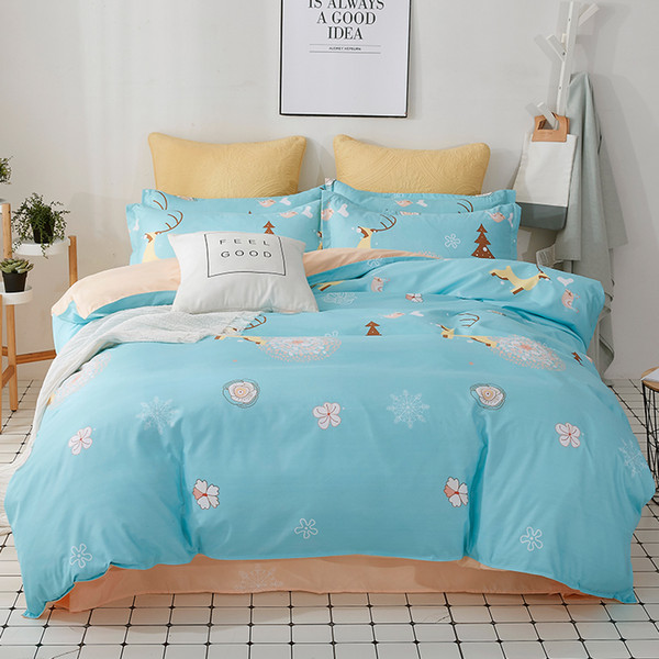 MENGZIQIAN The New bedding set WINTERHOMES, Fashion High Quality, Multiple sizes, Cartoon, quilt, sheet, Pillowcase 3pcs 4pcs