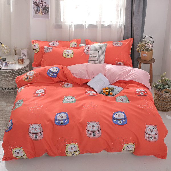 MENGZIQIAN The New bedding set FUBAO, Fashion High Quality, Multiple sizes, Cartoon, quilt, sheet, Pillowcase 3pcs 4pcs