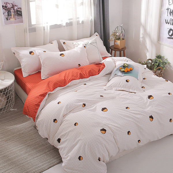 MENGZIQIAN The New bedding set ACORN, Fashion High Quality, Multiple sizes, Cartoon, quilt, sheet, Pillowcase 3pcs 4pcs