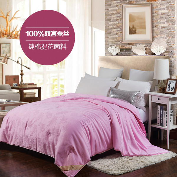 [bedding silk quilt] manufacturer wholesale superior product silk quilt, 100% mulberry silk filling, pure cotton fabric