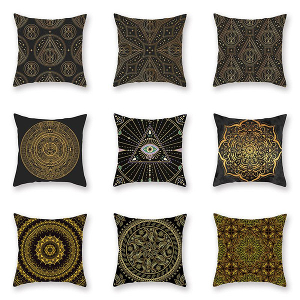 22 TYPE Ethnic Pattern Cushion Cover Single Double Side Printing Pillowcase Bedroom Linen Pillow Case Covers Sofa Cushion Cover 18*18in