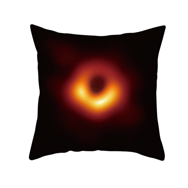 Black Hole Cushion Cover Black Throw Pillow Case 3D Universe Science Space Geometric Square Throw Pillow Covers 45cmx45cm