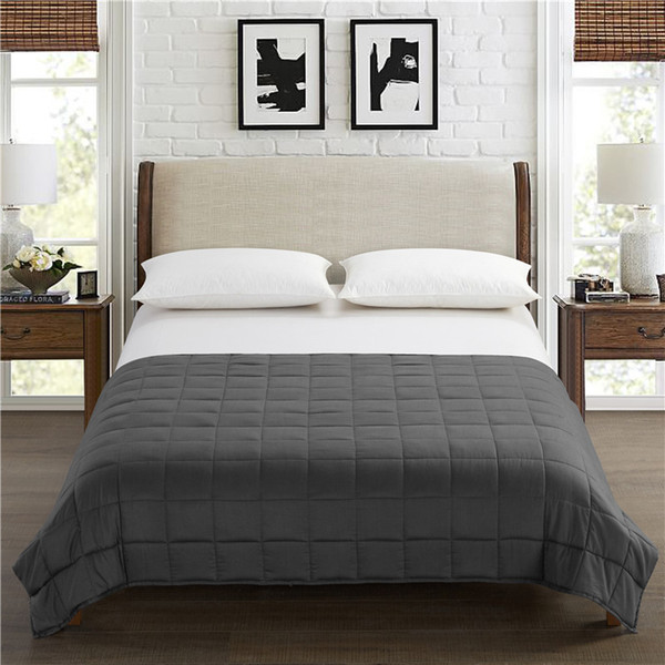 HM Life 100% Cotton Weighted Blanket Aid Sleep Decompression Blanket Solid Color Spring Air Conditioning Blanket Gravity Quilt Gift