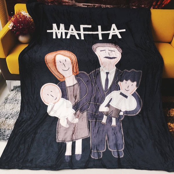 Family Blanket Mafia Family Printed Blankets Manta Bathing Super Soft Fleece Blankets On The Bed Sofa Blanket 150*200cm Free Shipping