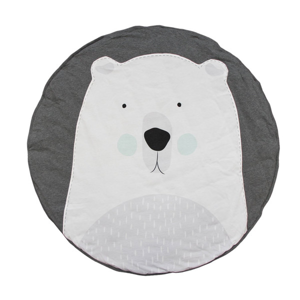 New Round Map Polar bear Pattern Baby Blanket Game Mat Kid Crawling Carpet baby Bedding Stroller Blanket best Children's Room decration