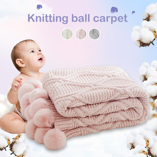 1 Pcs Net Red Ball Blanket Chenille Knitting Ball Carpet Nordic Decorative Blanket Air Conditioning Sofa