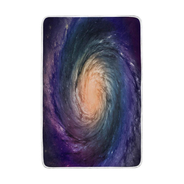 Spiral Galaxy Universe Colorful Blanket Soft Warm Cozy Bed Couch Lightweight Polyester Microfiber Blanket