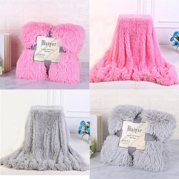 Sofa Bedspread Long Shaggy Soft Warm Bedding Sheet Super Soft Fuzzy Fur Blanket Faux Elegant Cozy With Fluffy Throw Blanket Bed